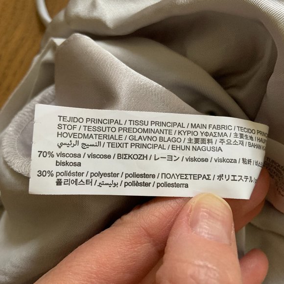 Zara Dove Gray Satin Bodysuit Strappy Sexy Wrap V-Neck Dressy Blouse Size XS - Picture 13 of 14